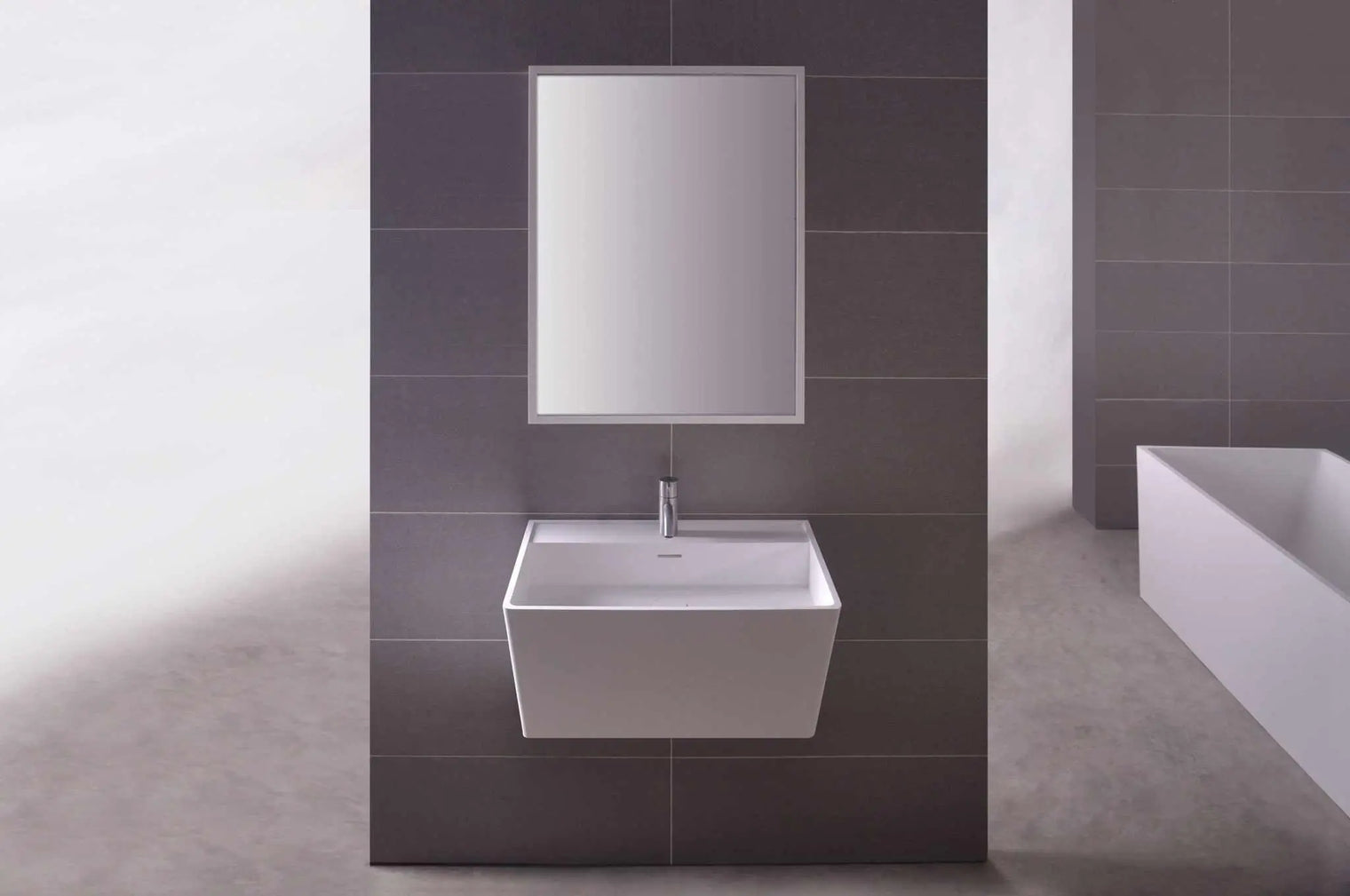 Salina WM 60-WALL MOUNT WASHBASINS-訂造一體無縫洗手盆,Tailor made Washbasins,waterbasin hk, 浴室物料,浴室裝修,訂造洗手盆,浴室翻新,Bathroomware ,Bespoke bathroom,浴室配件,訂造浴室潔具,訂造浴室傢俬,香港 浴室設計 公司,best custom bathroom furniture HK, Infinite Bath