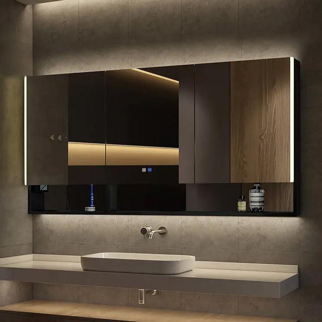 LUGO Mirror Cabinet 150-Bathroom Vanities-INFINITE-訂造洗手盆,浴室翻新, small size bathtubs, custom-made bathtub HK,freestanding bathtub Hong Kong, 獨立式 浴缸 香港, premium bathtub brands HK, Where to buy bathtubs in Hong Kong, best custom bathroom furniture HK, Infinite Bath, Infinite浴缸, Cloakroom,Vanities, Mirrors,Bathroom Furniture, 浴室裝修,浴室 櫃 訂造