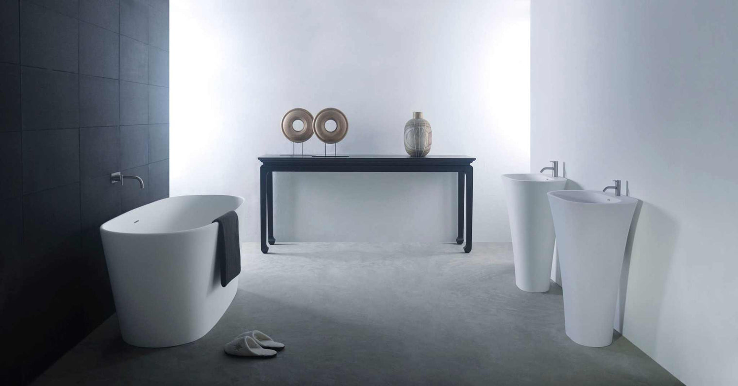 pedestal basin Trieste P 63-PEDESTAL WASHBASINS-訂造一體無縫洗手盆,Tailor made Washbasins,waterbasin hk, 浴室物料,浴室裝修,訂造洗手盆,浴室翻新,Bathroomware ,Bespoke bathroom,浴室配件,訂造浴室潔具,訂造浴室傢俬,香港 浴室設計 公司,best custom bathroom furniture HK, Infinite Bath