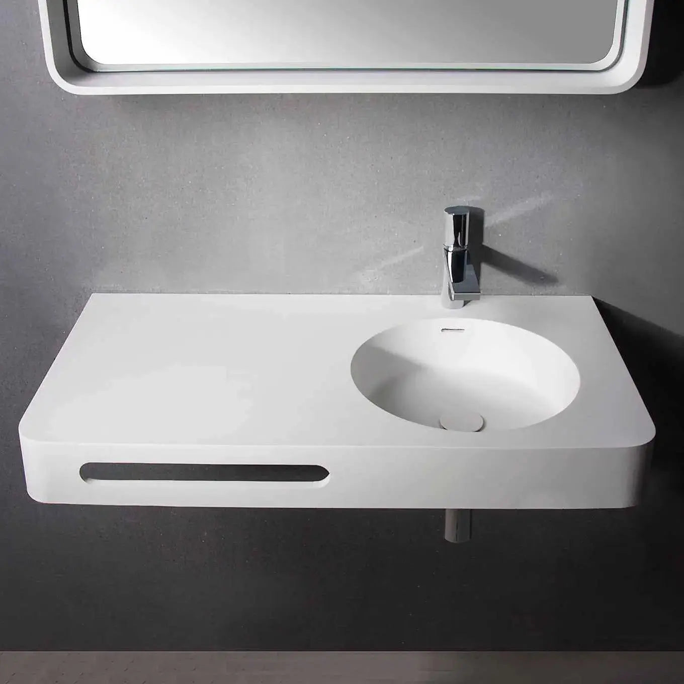Cirque WM 75R-WALL MOUNT WASHBASINS-訂造一體無縫洗手盆,Tailor made Washbasins,waterbasin hk, 浴室物料,浴室裝修,訂造洗手盆,浴室翻新,Bathroomware ,Bespoke bathroom,浴室配件,訂造浴室潔具,訂造浴室傢俬,香港 浴室設計 公司,best custom bathroom furniture HK, Infinite Bath
