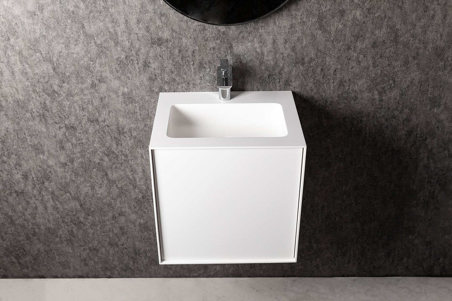 Vesta WM 50 w/Drawer-WALL MOUNT WASHBASINS-訂造一體無縫洗手盆,Tailor made Washbasins,waterbasin hk, 浴室物料,浴室裝修,訂造洗手盆,浴室翻新,Bathroomware ,Bespoke bathroom,浴室配件,訂造浴室潔具,訂造浴室傢俬,香港 浴室設計 公司,best custom bathroom furniture HK, Infinite Bath