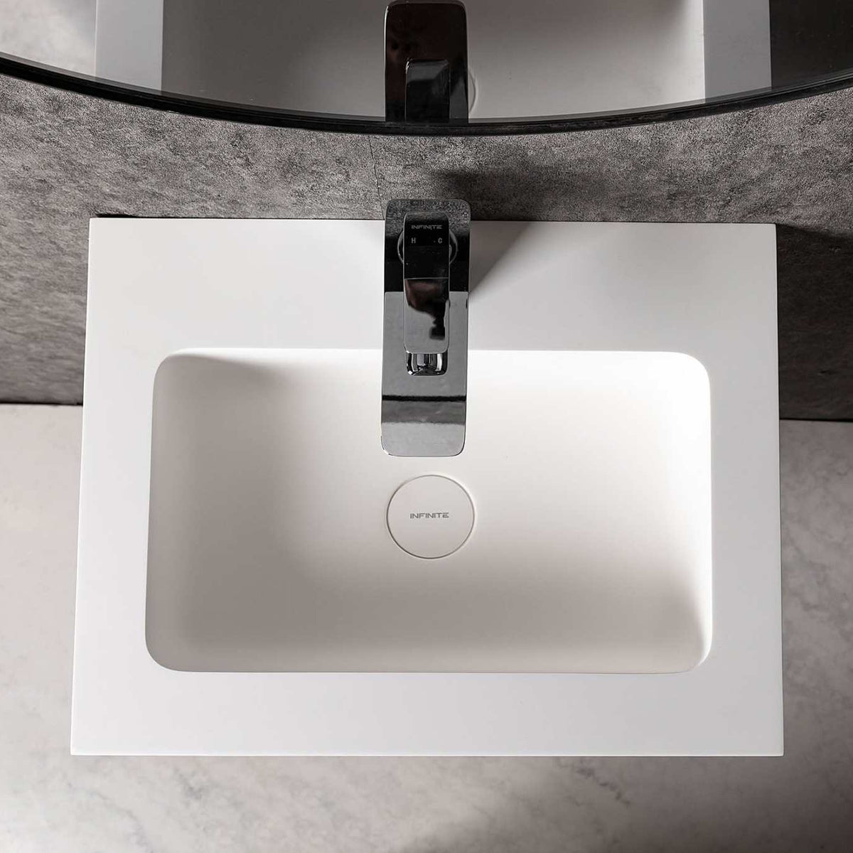 bathroom vanity Vesta WM 50 w/Drawer-WALL MOUNT WASHBASINS-訂造一體無縫洗手盆,Tailor made Washbasins,waterbasin hk, 浴室物料,浴室裝修,訂造洗手盆,浴室翻新,Bathroomware ,Bespoke bathroom,浴室配件,訂造浴室潔具,訂造浴室傢俬,香港 浴室設計 公司,best custom bathroom furniture HK, Infinite Bath