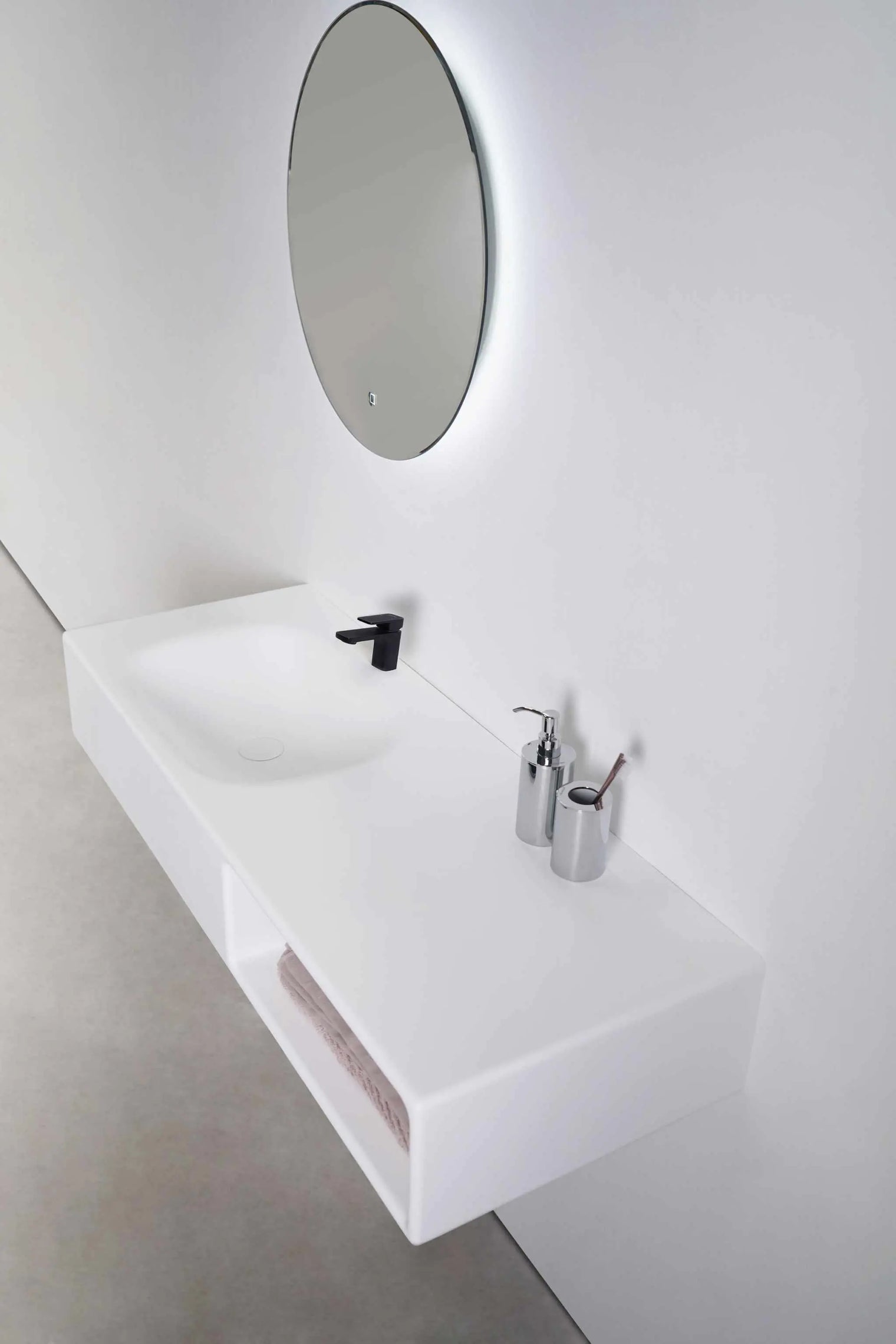 Spio WM 100L w/Shelf-WALL MOUNT WASHBASINS-訂造一體無縫洗手盆,Tailor made Washbasins,waterbasin hk, 浴室物料,浴室裝修,訂造洗手盆,浴室翻新,Bathroomware ,Bespoke bathroom,浴室配件,訂造浴室潔具,訂造浴室傢俬,香港 浴室設計 公司,best custom bathroom furniture HK, Infinite Bath