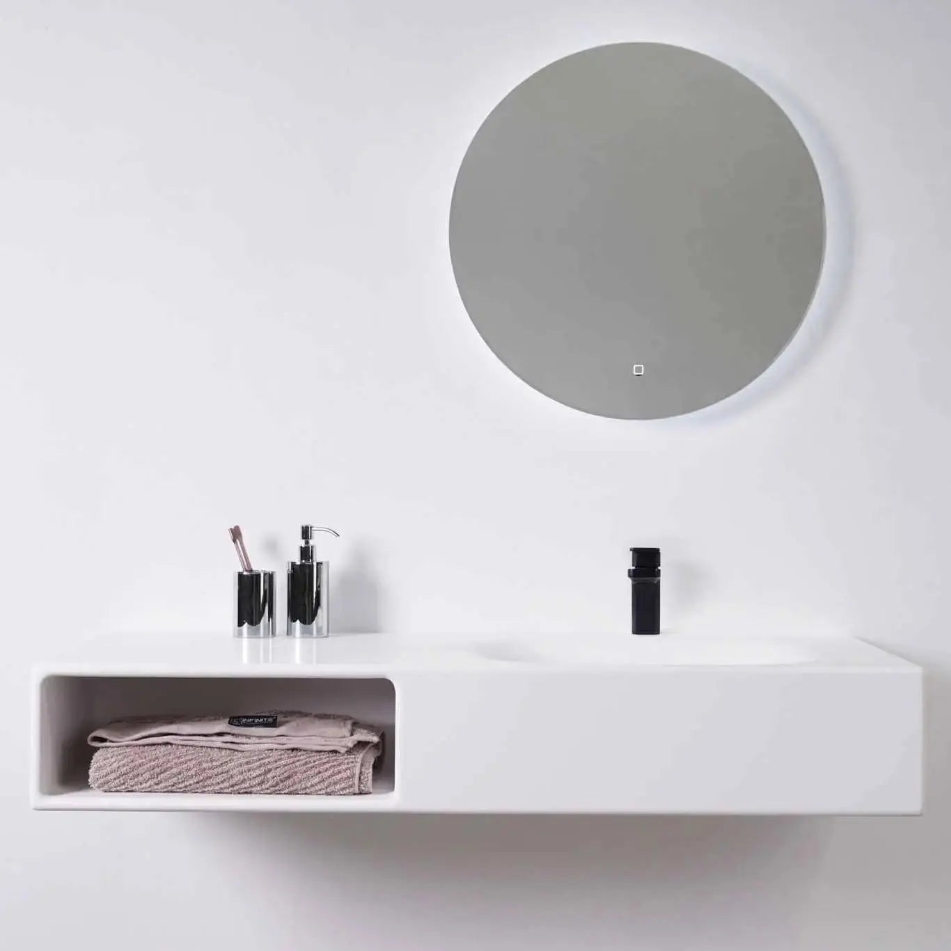 Spio WM 120R w/Shelf-WALL MOUNT WASHBASINS-訂造一體無縫洗手盆,Tailor made Washbasins,waterbasin hk, 浴室物料,浴室裝修,訂造洗手盆,浴室翻新,Bathroomware ,Bespoke bathroom,浴室配件,訂造浴室潔具,訂造浴室傢俬,香港 浴室設計 公司,best custom bathroom furniture HK, Infinite Bath