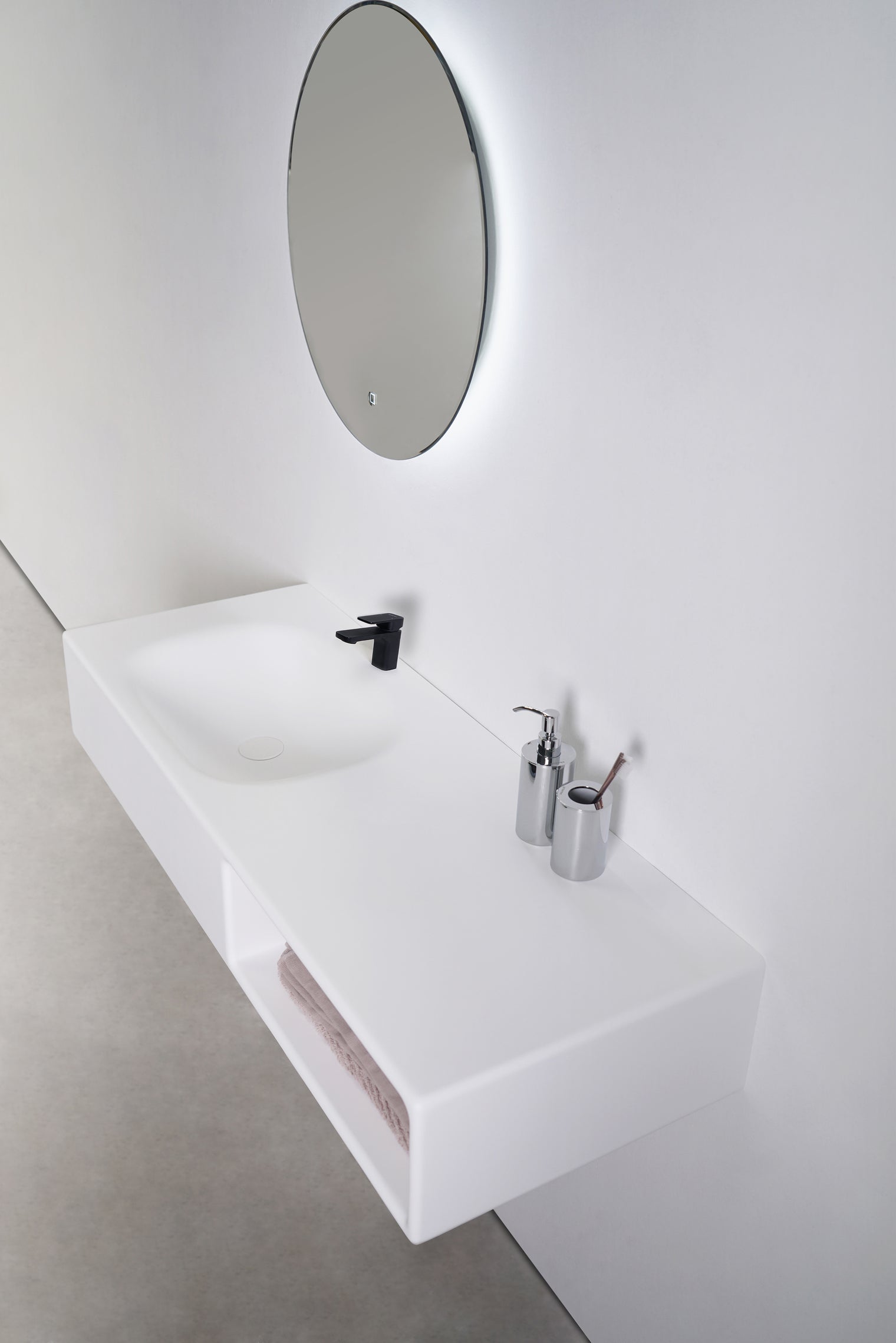 Spio WM 140L w/Shelf-WALL MOUNT WASHBASINS-訂造一體無縫洗手盆,Tailor made Washbasins,waterbasin hk, 浴室物料,浴室裝修,訂造洗手盆,浴室翻新,Bathroomware ,Bespoke bathroom,浴室配件,訂造浴室潔具,訂造浴室傢俬,香港 浴室設計 公司,best custom bathroom furniture HK, Infinite Bath