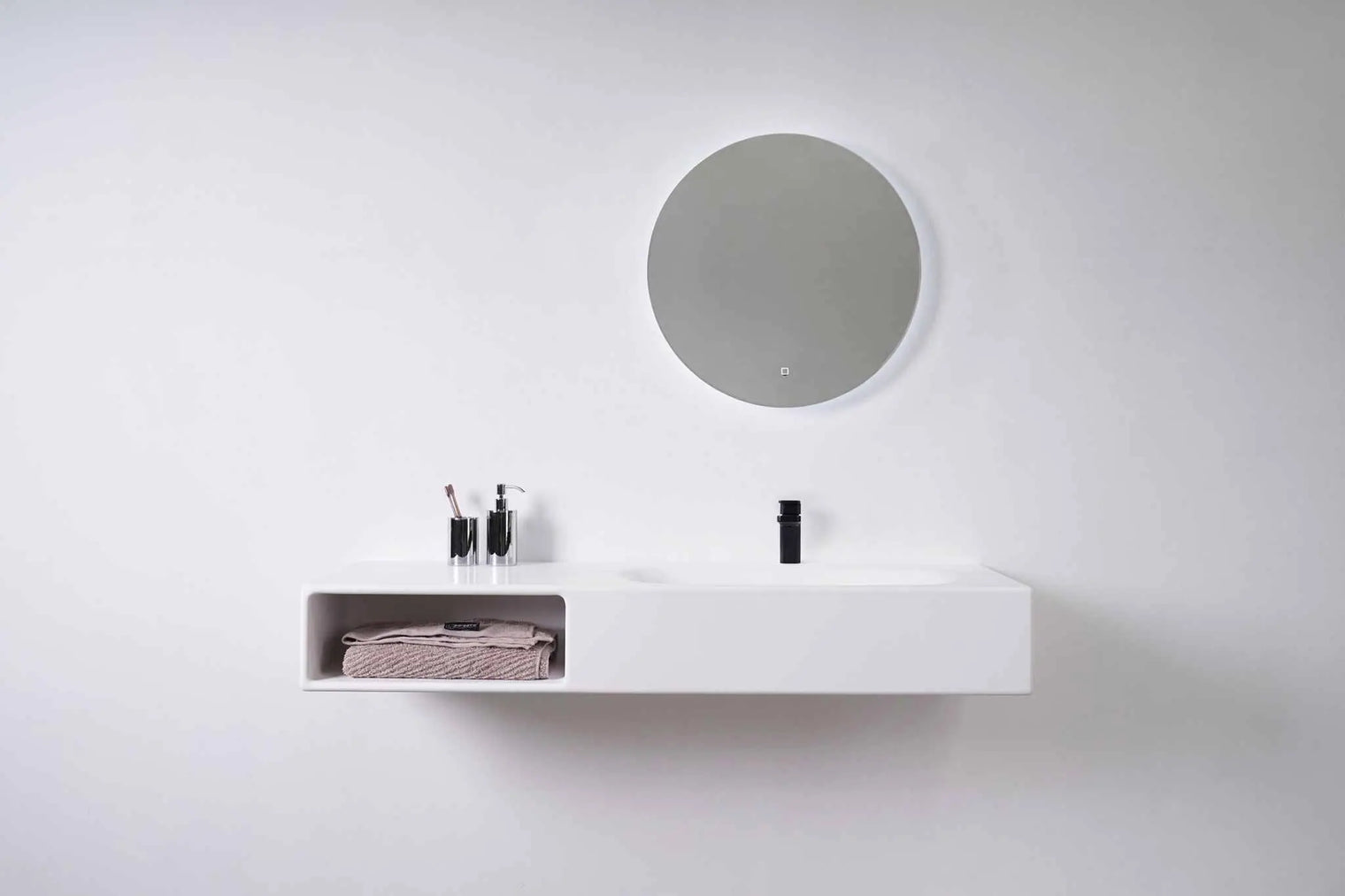 Spio WM 140R w/Shelf-WALL MOUNT WASHBASINS-訂造一體無縫洗手盆,Tailor made Washbasins,waterbasin hk, 浴室物料,浴室裝修,訂造洗手盆,浴室翻新,Bathroomware ,Bespoke bathroom,浴室配件,訂造浴室潔具,訂造浴室傢俬,香港 浴室設計 公司,best custom bathroom furniture HK, Infinite Bath