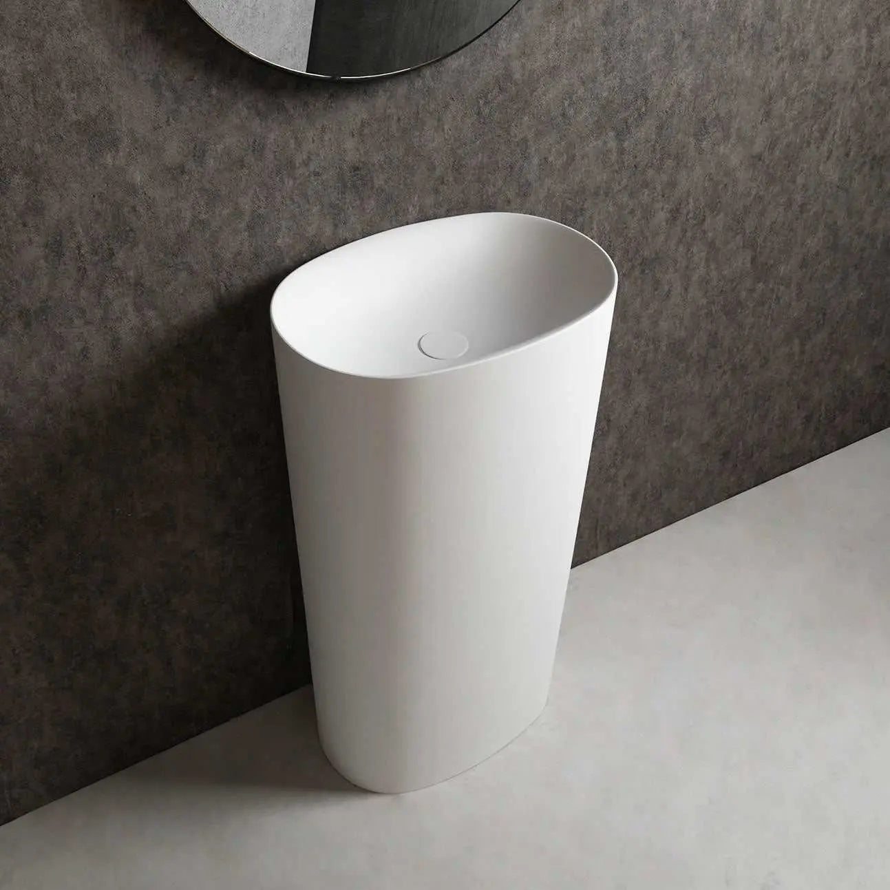 pedestal basin Solidcliff P 50-PEDESTAL WASHBASINS-訂造一體無縫洗手盆,Tailor made Washbasins,waterbasin hk, 浴室物料,浴室裝修,訂造洗手盆,浴室翻新,Bathroomware ,Bespoke bathroom,浴室配件,訂造浴室潔具,訂造浴室傢俬,香港 浴室設計 公司,best custom bathroom furniture HK, Infinite Bath