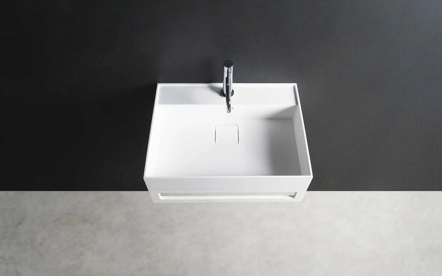 CUBE-X WM 50 w/Towel Bar-WALL MOUNT WASHBASINS-訂造一體無縫洗手盆,Tailor made Washbasins,waterbasin hk, 浴室物料,浴室裝修,訂造洗手盆,浴室翻新,Bathroomware ,Bespoke bathroom,浴室配件,訂造浴室潔具,訂造浴室傢俬,香港 浴室設計 公司,best custom bathroom furniture HK, Infinite Bath