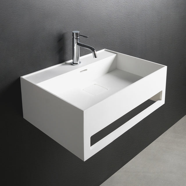 CUBE-X WM 50 w/Towel Bar-WALL MOUNT WASHBASINS-訂造一體無縫洗手盆,Tailor made Washbasins,waterbasin hk, 浴室物料,浴室裝修,訂造洗手盆,浴室翻新,Bathroomware ,Bespoke bathroom,浴室配件,訂造浴室潔具,訂造浴室傢俬,香港 浴室設計 公司,best custom bathroom furniture HK, Infinite Bath