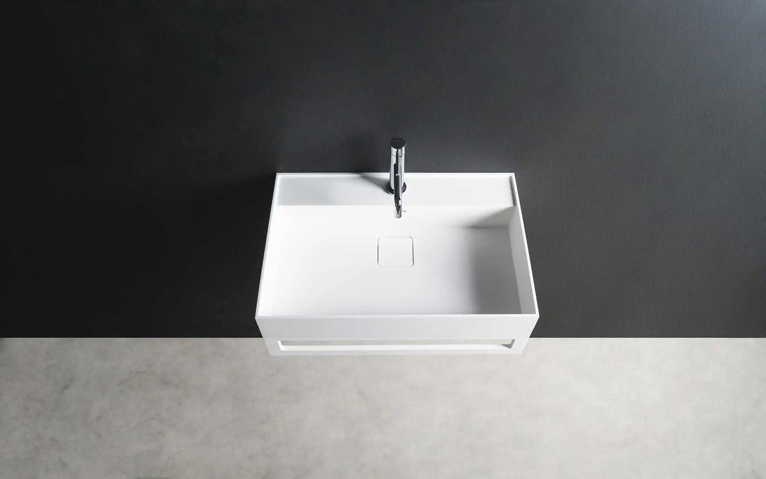 CUBE-X WM 60 w/Towel Bar-WALL MOUNT WASHBASINS-訂造一體無縫洗手盆,Tailor made Washbasins,waterbasin hk, 浴室物料,浴室裝修,訂造洗手盆,浴室翻新,Bathroomware ,Bespoke bathroom,浴室配件,訂造浴室潔具,訂造浴室傢俬,香港 浴室設計 公司,best custom bathroom furniture HK, Infinite Bath