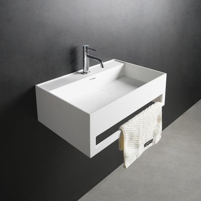 CUBE-X WM 60 w/Towel Bar-WALL MOUNT WASHBASINS-訂造一體無縫洗手盆,Tailor made Washbasins,waterbasin hk, 浴室物料,浴室裝修,訂造洗手盆,浴室翻新,Bathroomware ,Bespoke bathroom,浴室配件,訂造浴室潔具,訂造浴室傢俬,香港 浴室設計 公司,best custom bathroom furniture HK, Infinite Bath
