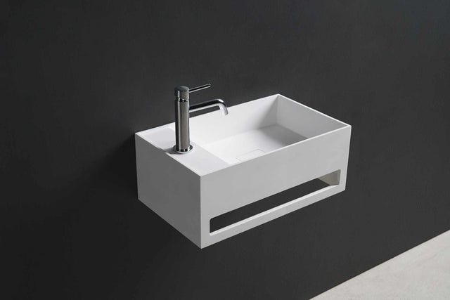CUBE-X WM 50L w/Towel Bar-WALL MOUNT WASHBASINS-訂造一體無縫洗手盆,Tailor made Washbasins,waterbasin hk, 浴室物料,浴室裝修,訂造洗手盆,浴室翻新,Bathroomware ,Bespoke bathroom,浴室配件,訂造浴室潔具,訂造浴室傢俬,香港 浴室設計 公司,best custom bathroom furniture HK, Infinite Bath