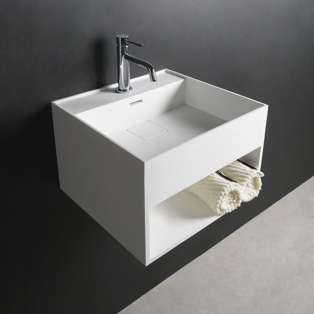 CUBE-X WM 30 w/Shelf-WALL MOUNT WASHBASINS-訂造一體無縫洗手盆,Tailor made Washbasins,waterbasin hk, 浴室物料,浴室裝修,訂造洗手盆,浴室翻新,Bathroomware ,Bespoke bathroom,浴室配件,訂造浴室潔具,訂造浴室傢俬,香港 浴室設計 公司,best custom bathroom furniture HK, Infinite Bath