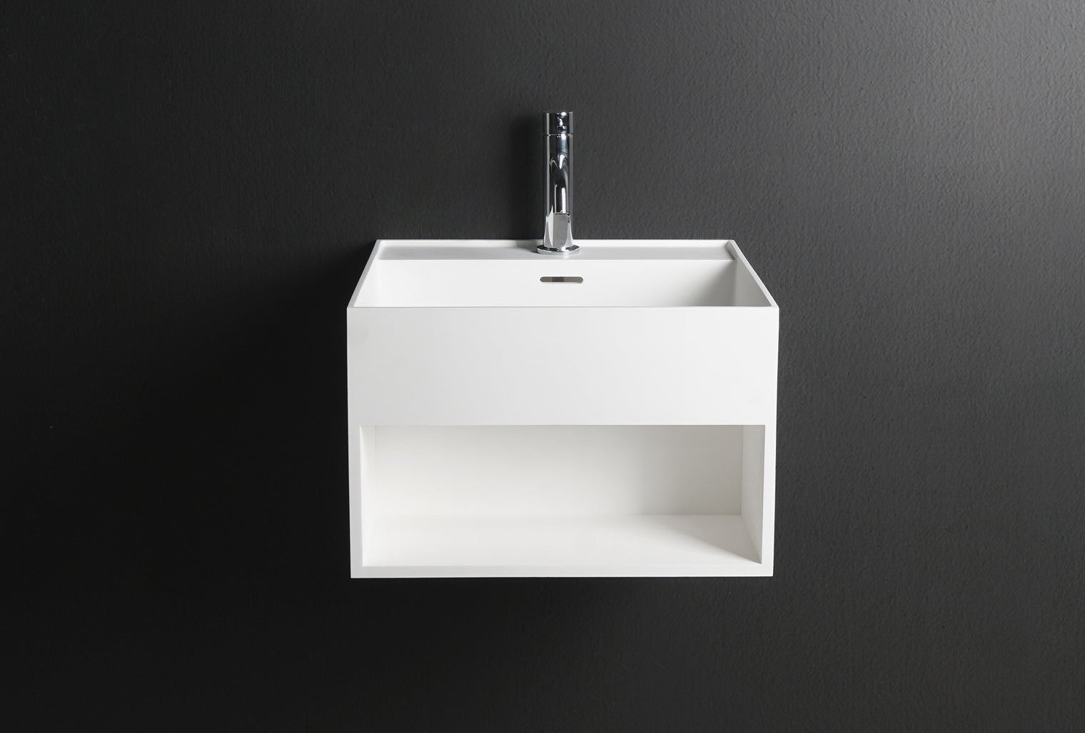 CUBE-X WM 40 w/Shelf-WALL MOUNT WASHBASINS-訂造一體無縫洗手盆,Tailor made Washbasins,waterbasin hk, 浴室物料,浴室裝修,訂造洗手盆,浴室翻新,Bathroomware ,Bespoke bathroom,浴室配件,訂造浴室潔具,訂造浴室傢俬,香港 浴室設計 公司,best custom bathroom furniture HK, Infinite Bath