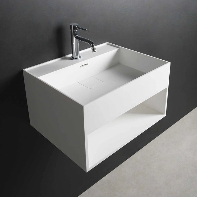 CUBE-X WM 60 w/Shelf-WALL MOUNT WASHBASINS-訂造一體無縫洗手盆,Tailor made Washbasins,waterbasin hk, 浴室物料,浴室裝修,訂造洗手盆,浴室翻新,Bathroomware ,Bespoke bathroom,浴室配件,訂造浴室潔具,訂造浴室傢俬,香港 浴室設計 公司,best custom bathroom furniture HK, Infinite Bath