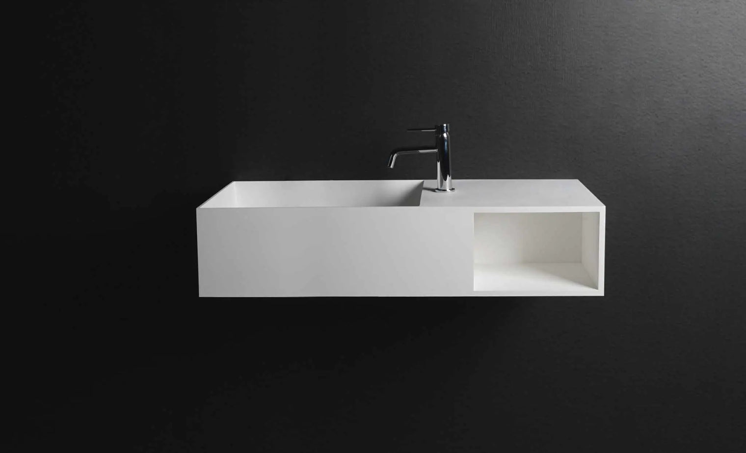 CUBE-X WM 100L w/Shelf-WALL MOUNT WASHBASINS-訂造一體無縫洗手盆,Tailor made Washbasins,waterbasin hk, 浴室物料,浴室裝修,訂造洗手盆,浴室翻新,Bathroomware ,Bespoke bathroom,浴室配件,訂造浴室潔具,訂造浴室傢俬,香港 浴室設計 公司,best custom bathroom furniture HK, Infinite Bath