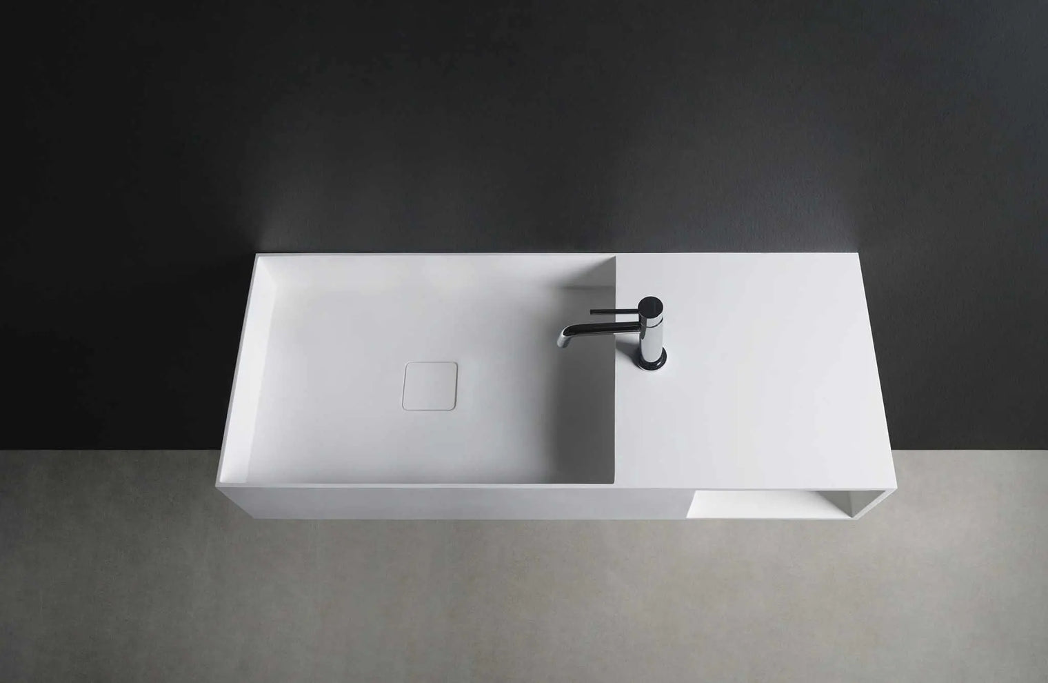 CUBE-X WM 100L w/Shelf-WALL MOUNT WASHBASINS-訂造一體無縫洗手盆,Tailor made Washbasins,waterbasin hk, 浴室物料,浴室裝修,訂造洗手盆,浴室翻新,Bathroomware ,Bespoke bathroom,浴室配件,訂造浴室潔具,訂造浴室傢俬,香港 浴室設計 公司,best custom bathroom furniture HK, Infinite Bath