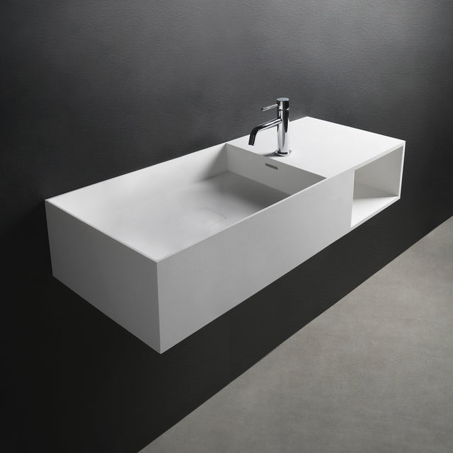 CUBE-X WM 100L w/Shelf-WALL MOUNT WASHBASINS-訂造一體無縫洗手盆,Tailor made Washbasins,waterbasin hk, 浴室物料,浴室裝修,訂造洗手盆,浴室翻新,Bathroomware ,Bespoke bathroom,浴室配件,訂造浴室潔具,訂造浴室傢俬,香港 浴室設計 公司,best custom bathroom furniture HK, Infinite Bath