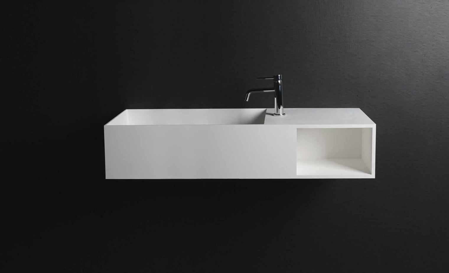 CUBE-X WM 120L w/Shelf-WALL MOUNT WASHBASINS-訂造一體無縫洗手盆,Tailor made Washbasins,waterbasin hk, 浴室物料,浴室裝修,訂造洗手盆,浴室翻新,Bathroomware ,Bespoke bathroom,浴室配件,訂造浴室潔具,訂造浴室傢俬,香港 浴室設計 公司,best custom bathroom furniture HK, Infinite Bath