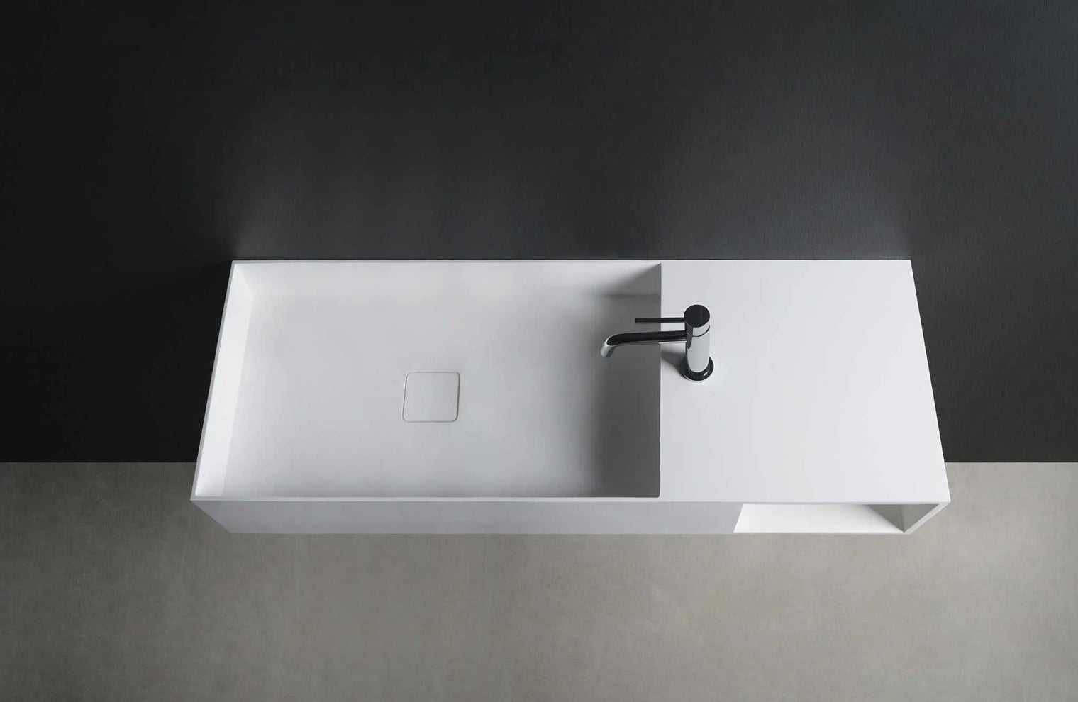 CUBE-X WM 120L w/Shelf-WALL MOUNT WASHBASINS-訂造一體無縫洗手盆,Tailor made Washbasins,waterbasin hk, 浴室物料,浴室裝修,訂造洗手盆,浴室翻新,Bathroomware ,Bespoke bathroom,浴室配件,訂造浴室潔具,訂造浴室傢俬,香港 浴室設計 公司,best custom bathroom furniture HK, Infinite Bath
