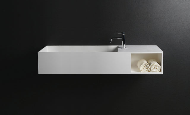 CUBE-X WM 140L w/Shelf-WALL MOUNT WASHBASINS-訂造一體無縫洗手盆,Tailor made Washbasins,waterbasin hk, 浴室物料,浴室裝修,訂造洗手盆,浴室翻新,Bathroomware ,Bespoke bathroom,浴室配件,訂造浴室潔具,訂造浴室傢俬,香港 浴室設計 公司,best custom bathroom furniture HK, Infinite Bath
