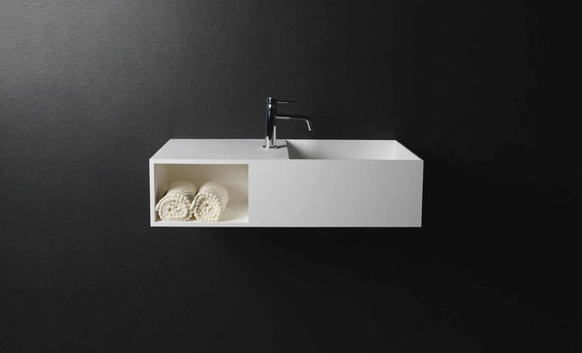 CUBE-X WM 80R w/Shelf-WALL MOUNT WASHBASINS-訂造一體無縫洗手盆,Tailor made Washbasins,waterbasin hk, 浴室物料,浴室裝修,訂造洗手盆,浴室翻新,Bathroomware ,Bespoke bathroom,浴室配件,訂造浴室潔具,訂造浴室傢俬,香港 浴室設計 公司,best custom bathroom furniture HK, Infinite Bath