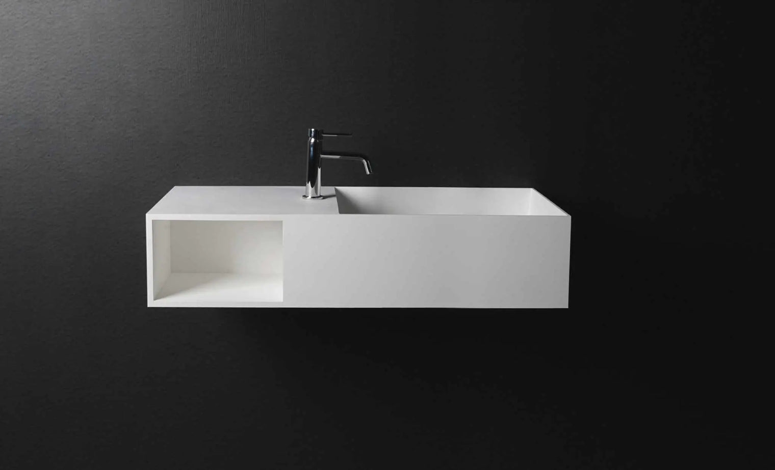 CUBE-X WM 100R w/Shelf-WALL MOUNT WASHBASINS-訂造一體無縫洗手盆,Tailor made Washbasins,waterbasin hk, 浴室物料,浴室裝修,訂造洗手盆,浴室翻新,Bathroomware ,Bespoke bathroom,浴室配件,訂造浴室潔具,訂造浴室傢俬,香港 浴室設計 公司,best custom bathroom furniture HK, Infinite Bath