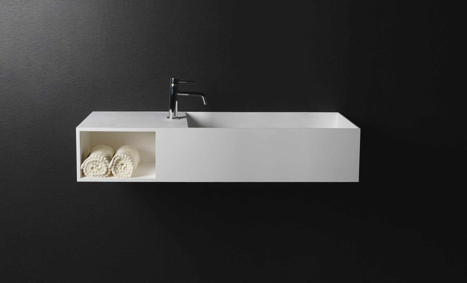 CUBE-X WM 120R w/Shelf-WALL MOUNT WASHBASINS-訂造一體無縫洗手盆,Tailor made Washbasins,waterbasin hk, 浴室物料,浴室裝修,訂造洗手盆,浴室翻新,Bathroomware ,Bespoke bathroom,浴室配件,訂造浴室潔具,訂造浴室傢俬,香港 浴室設計 公司,best custom bathroom furniture HK, Infinite Bath