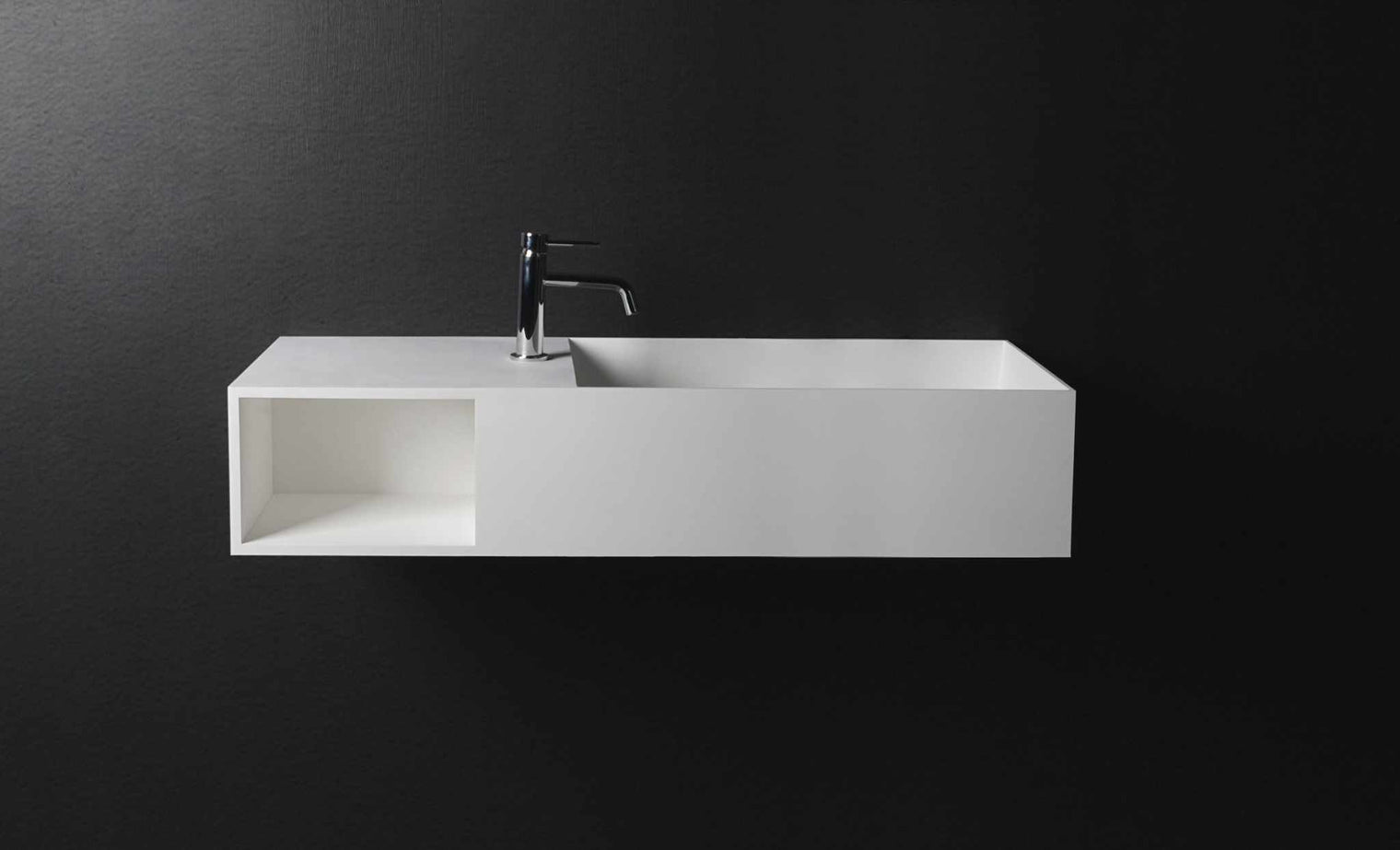 CUBE-X WM 120R w/Shelf-WALL MOUNT WASHBASINS-訂造一體無縫洗手盆,Tailor made Washbasins,waterbasin hk, 浴室物料,浴室裝修,訂造洗手盆,浴室翻新,Bathroomware ,Bespoke bathroom,浴室配件,訂造浴室潔具,訂造浴室傢俬,香港 浴室設計 公司,best custom bathroom furniture HK, Infinite Bath