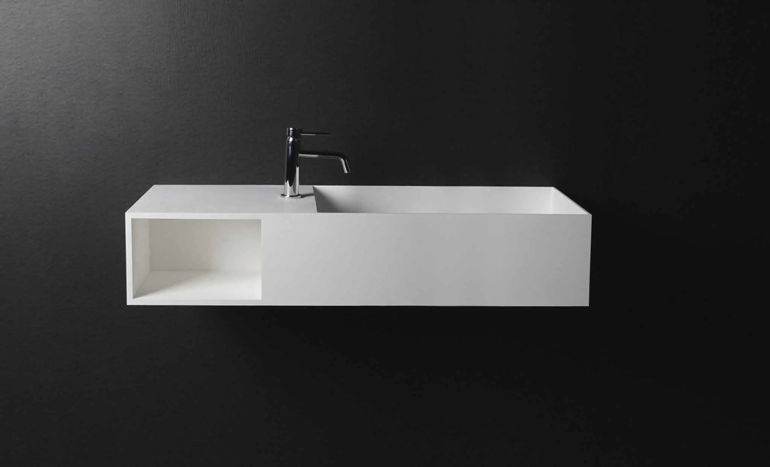 CUBE-X WM 120R w/Shelf-WALL MOUNT WASHBASINS-訂造一體無縫洗手盆,Tailor made Washbasins,waterbasin hk, 浴室物料,浴室裝修,訂造洗手盆,浴室翻新,Bathroomware ,Bespoke bathroom,浴室配件,訂造浴室潔具,訂造浴室傢俬,香港 浴室設計 公司,best custom bathroom furniture HK, Infinite Bath