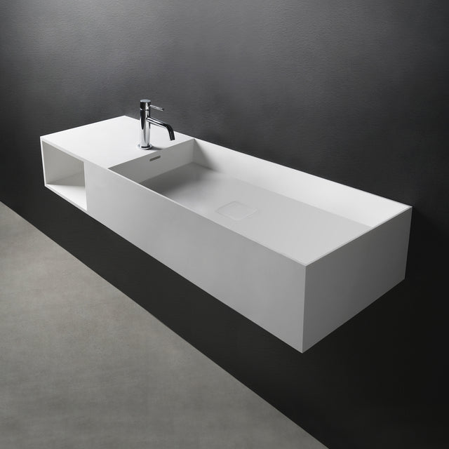 CUBE-X WM 120R w/Shelf-WALL MOUNT WASHBASINS-訂造一體無縫洗手盆,Tailor made Washbasins,waterbasin hk, 浴室物料,浴室裝修,訂造洗手盆,浴室翻新,Bathroomware ,Bespoke bathroom,浴室配件,訂造浴室潔具,訂造浴室傢俬,香港 浴室設計 公司,best custom bathroom furniture HK, Infinite Bath