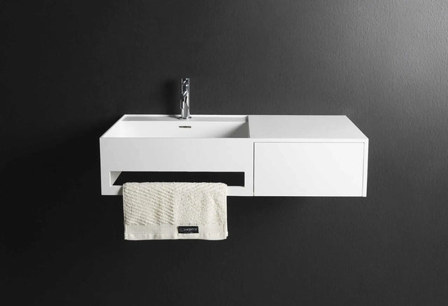 CUBE-X WM 90L w/Drawer-WALL MOUNT WASHBASINS-訂造一體無縫洗手盆,Tailor made Washbasins,waterbasin hk, 浴室物料,浴室裝修,訂造洗手盆,浴室翻新,Bathroomware ,Bespoke bathroom,浴室配件,訂造浴室潔具,訂造浴室傢俬,香港 浴室設計 公司,best custom bathroom furniture HK, Infinite Bath