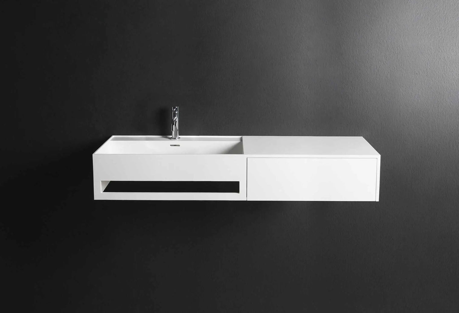 bathroom vanity CUBE-X WM 120L w/Drawer-WALL MOUNT WASHBASINS-訂造一體無縫洗手盆,Tailor made Washbasins,waterbasin hk, 浴室物料,浴室裝修,訂造洗手盆,浴室翻新,Bathroomware ,Bespoke bathroom,浴室配件,訂造浴室潔具,訂造浴室傢俬,香港 浴室設計 公司,best custom bathroom furniture HK, Infinite Bath