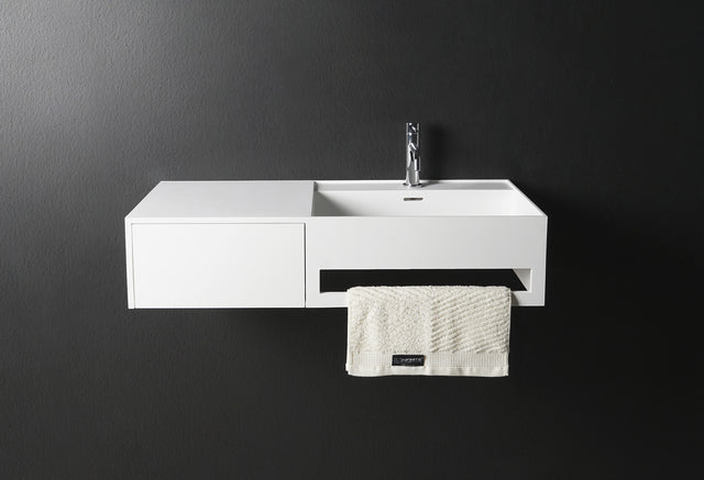 CUBE-X WM 90R w/Drawer-WALL MOUNT WASHBASINS-訂造一體無縫洗手盆,Tailor made Washbasins,waterbasin hk, 浴室物料,浴室裝修,訂造洗手盆,浴室翻新,Bathroomware ,Bespoke bathroom,浴室配件,訂造浴室潔具,訂造浴室傢俬,香港 浴室設計 公司,best custom bathroom furniture HK, Infinite Bath
