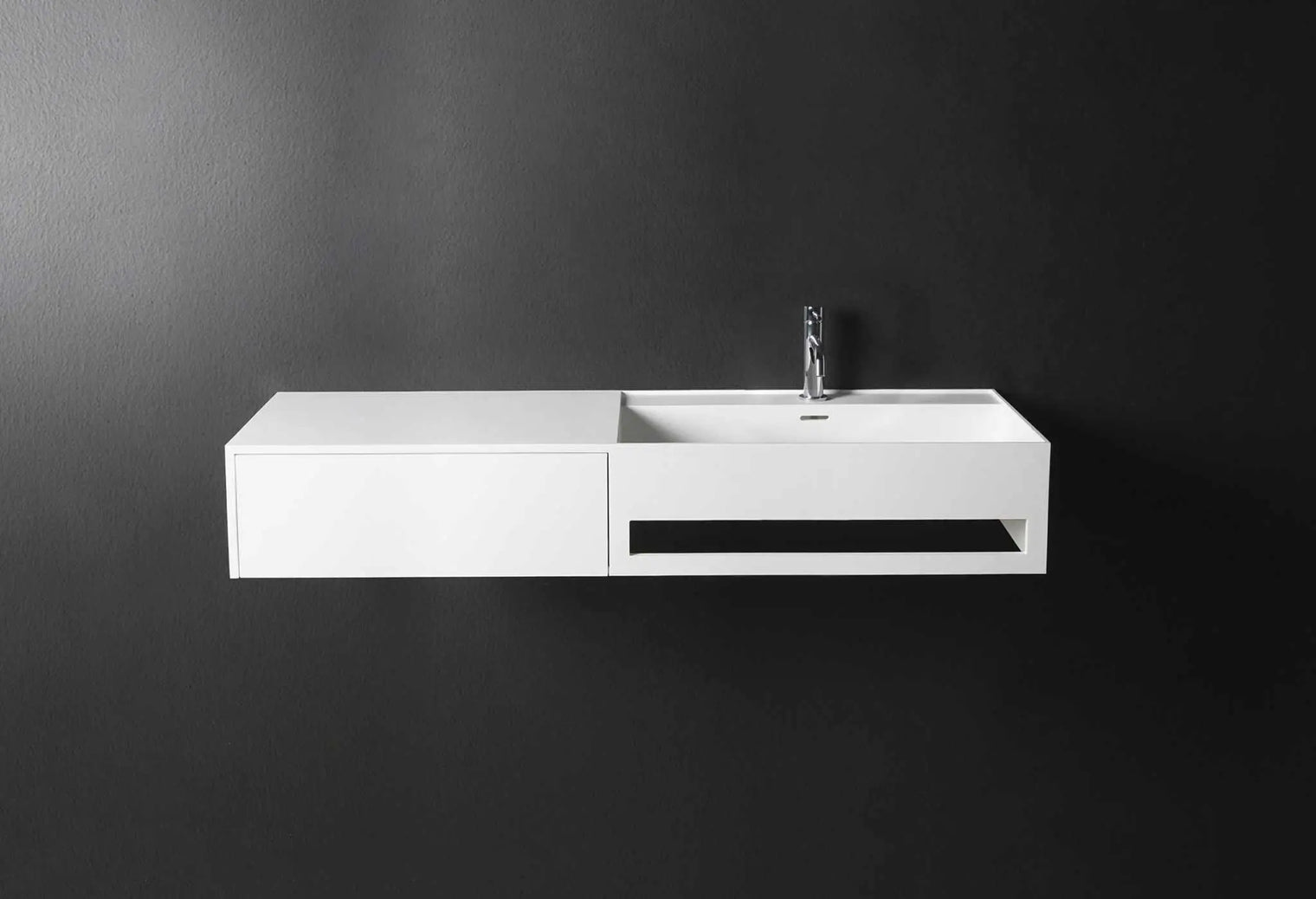 bathroom vanity CUBE-X WM 120R w/Drawer-WALL MOUNT WASHBASINS-訂造一體無縫洗手盆,Tailor made Washbasins,waterbasin hk, 浴室物料,浴室裝修,訂造洗手盆,浴室翻新,Bathroomware ,Bespoke bathroom,浴室配件,訂造浴室潔具,訂造浴室傢俬,香港 浴室設計 公司,best custom bathroom furniture HK, Infinite Bath