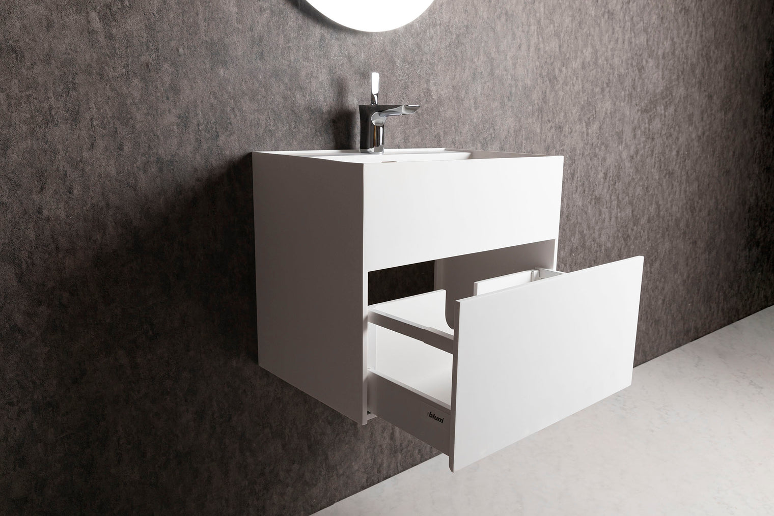 CUBE-X WM 60 w/Drawer-WALL MOUNT WASHBASINS-訂造一體無縫洗手盆,Tailor made Washbasins,waterbasin hk, 浴室物料,浴室裝修,訂造洗手盆,浴室翻新,Bathroomware ,Bespoke bathroom,浴室配件,訂造浴室潔具,訂造浴室傢俬,香港 浴室設計 公司,best custom bathroom furniture HK, Infinite Bath