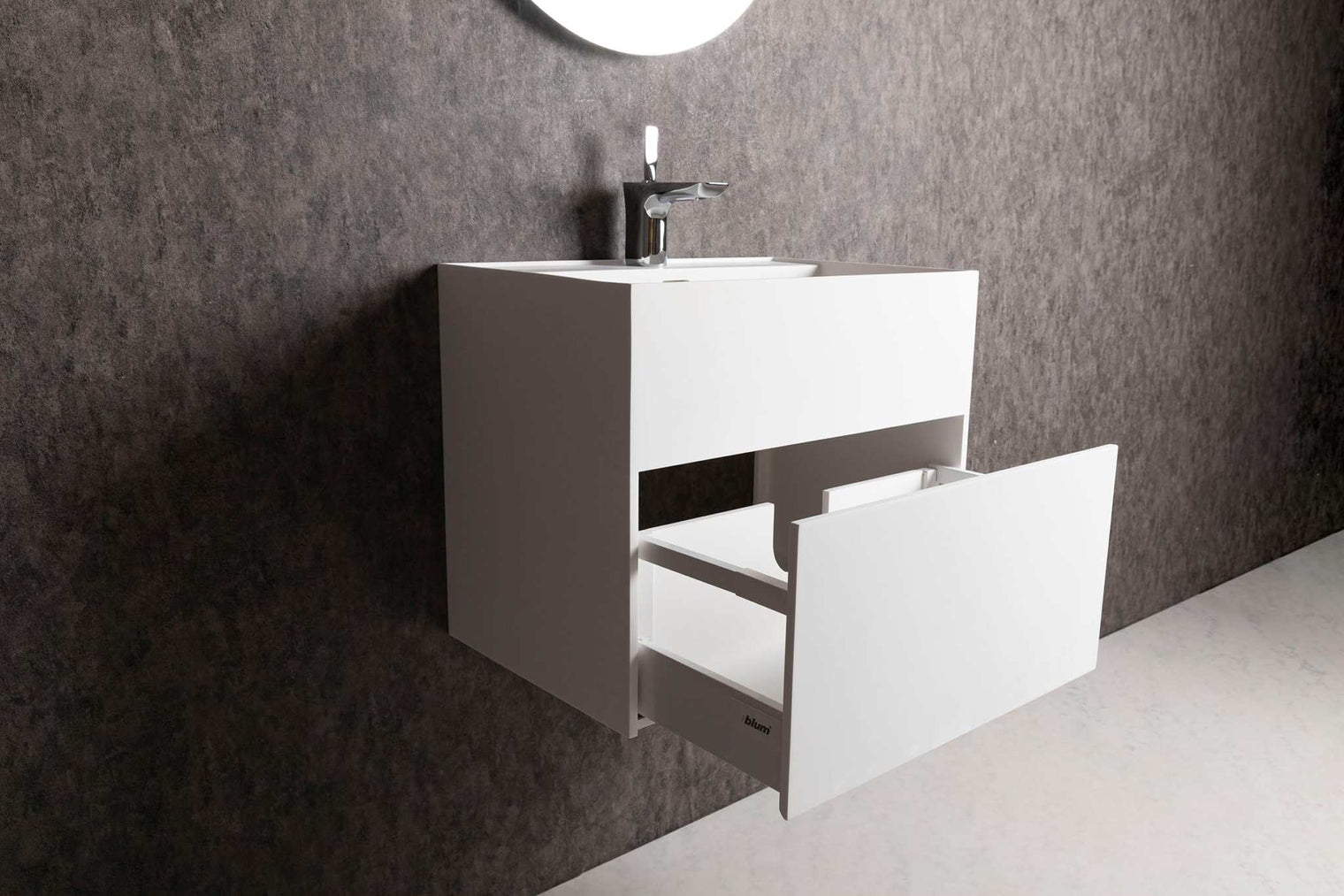 bathroom vanity CUBE-X WM 60 w/Drawer-WALL MOUNT WASHBASINS-訂造一體無縫洗手盆,Tailor made Washbasins,waterbasin hk, 浴室物料,浴室裝修,訂造洗手盆,浴室翻新,Bathroomware ,Bespoke bathroom,浴室配件,訂造浴室潔具,訂造浴室傢俬,香港 浴室設計 公司,best custom bathroom furniture HK, Infinite Bath