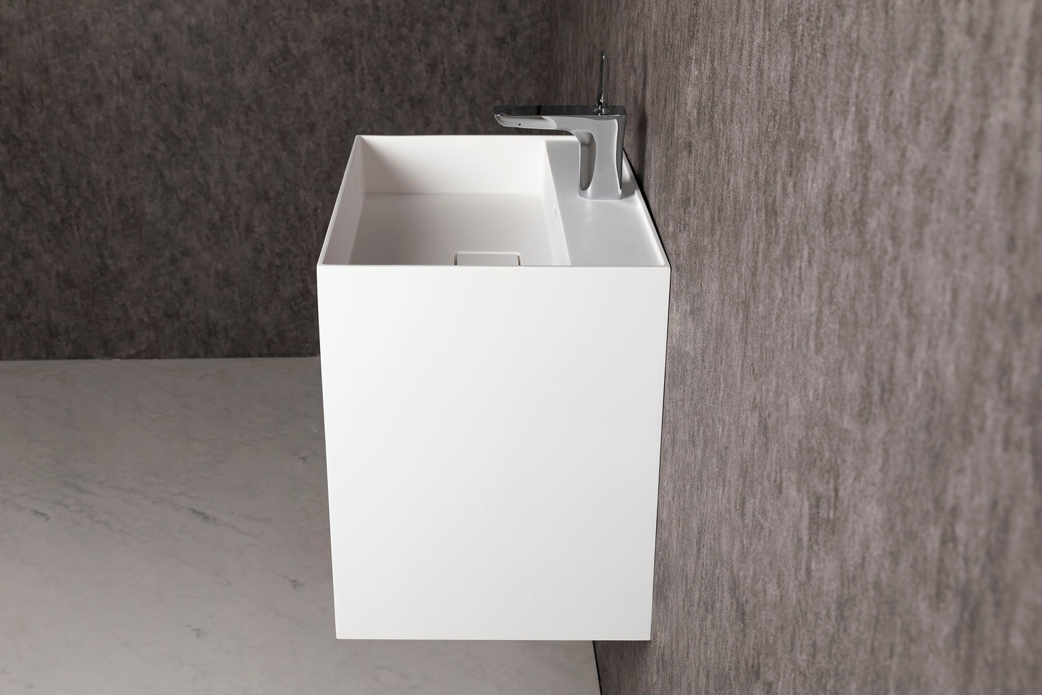 CUBE-X WM 60 w/Drawer-WALL MOUNT WASHBASINS-訂造一體無縫洗手盆,Tailor made Washbasins,waterbasin hk, 浴室物料,浴室裝修,訂造洗手盆,浴室翻新,Bathroomware ,Bespoke bathroom,浴室配件,訂造浴室潔具,訂造浴室傢俬,香港 浴室設計 公司,best custom bathroom furniture HK, Infinite Bath