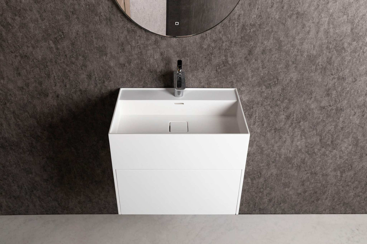 bathroom vanity CUBE-X WM 60 w/Drawer-WALL MOUNT WASHBASINS-訂造一體無縫洗手盆,Tailor made Washbasins,waterbasin hk, 浴室物料,浴室裝修,訂造洗手盆,浴室翻新,Bathroomware ,Bespoke bathroom,浴室配件,訂造浴室潔具,訂造浴室傢俬,香港 浴室設計 公司,best custom bathroom furniture HK, Infinite Bath