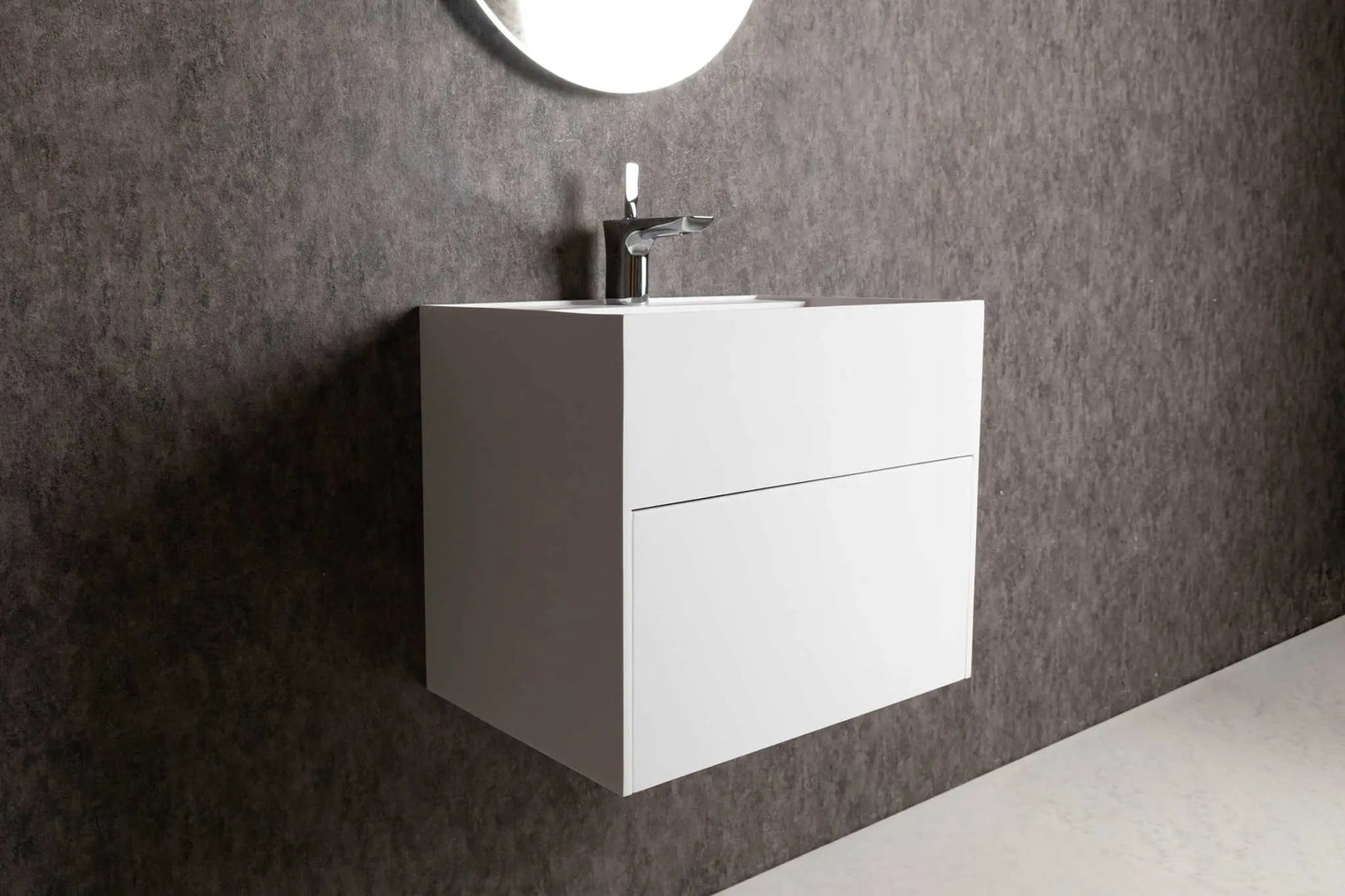 bathroom vanity CUBE-X WM 60 w/Drawer-WALL MOUNT WASHBASINS-訂造一體無縫洗手盆,Tailor made Washbasins,waterbasin hk, 浴室物料,浴室裝修,訂造洗手盆,浴室翻新,Bathroomware ,Bespoke bathroom,浴室配件,訂造浴室潔具,訂造浴室傢俬,香港 浴室設計 公司,best custom bathroom furniture HK, Infinite Bath
