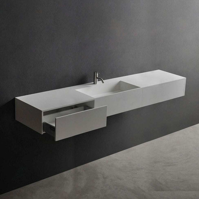 CUBE-X WM 140 w/Drawers-WALL MOUNT WASHBASINS-訂造一體無縫洗手盆,Tailor made Washbasins,waterbasin hk, 浴室物料,浴室裝修,訂造洗手盆,浴室翻新,Bathroomware ,Bespoke bathroom,浴室配件,訂造浴室潔具,訂造浴室傢俬,香港 浴室設計 公司,best custom bathroom furniture HK, Infinite Bath