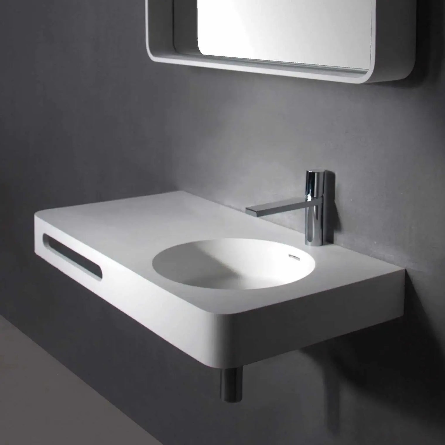 Cirque WM 90R-WALL MOUNT WASHBASINS-訂造一體無縫洗手盆,Tailor made Washbasins,waterbasin hk, 浴室物料,浴室裝修,訂造洗手盆,浴室翻新,Bathroomware ,Bespoke bathroom,浴室配件,訂造浴室潔具,訂造浴室傢俬,香港 浴室設計 公司,best custom bathroom furniture HK, Infinite Bath