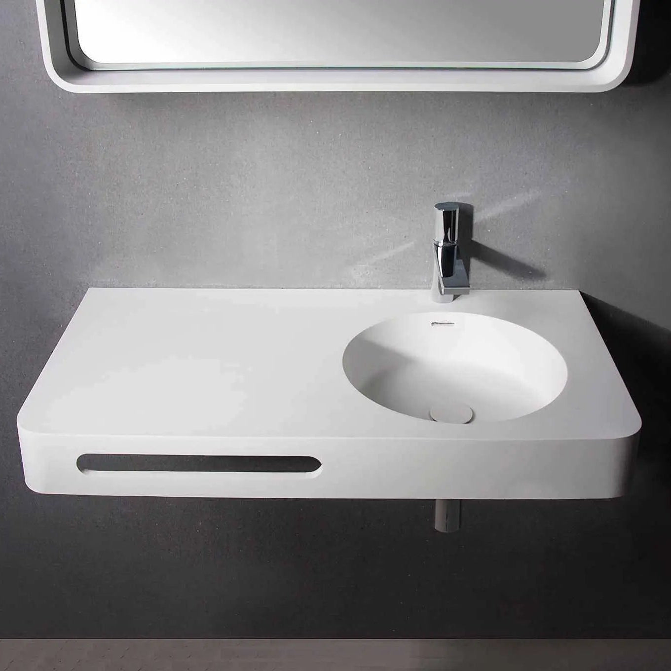 Cirque WM 90R-WALL MOUNT WASHBASINS-訂造一體無縫洗手盆,Tailor made Washbasins,waterbasin hk, 浴室物料,浴室裝修,訂造洗手盆,浴室翻新,Bathroomware ,Bespoke bathroom,浴室配件,訂造浴室潔具,訂造浴室傢俬,香港 浴室設計 公司,best custom bathroom furniture HK, Infinite Bath