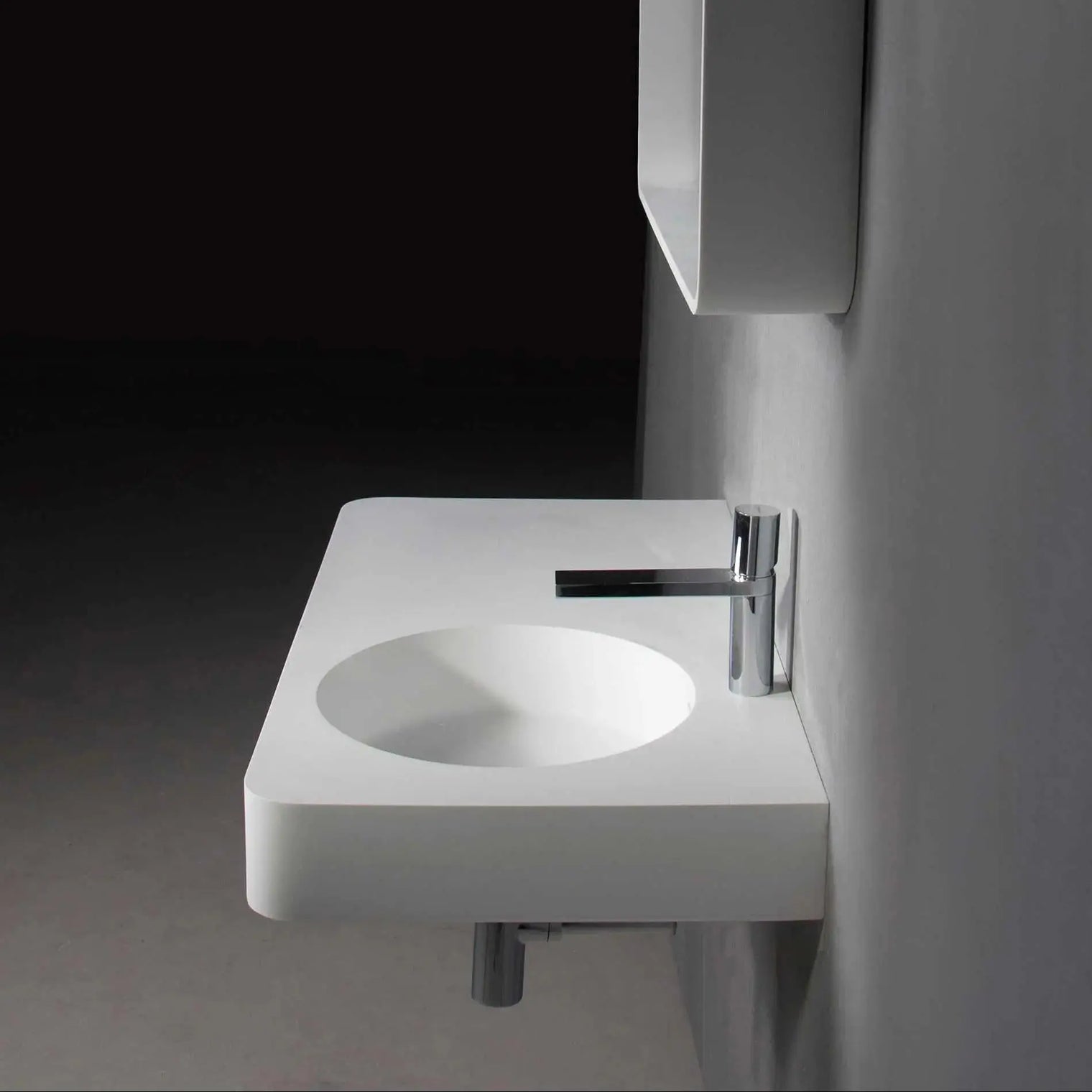 Cirque WM 90R-WALL MOUNT WASHBASINS-訂造一體無縫洗手盆,Tailor made Washbasins,waterbasin hk, 浴室物料,浴室裝修,訂造洗手盆,浴室翻新,Bathroomware ,Bespoke bathroom,浴室配件,訂造浴室潔具,訂造浴室傢俬,香港 浴室設計 公司,best custom bathroom furniture HK, Infinite Bath