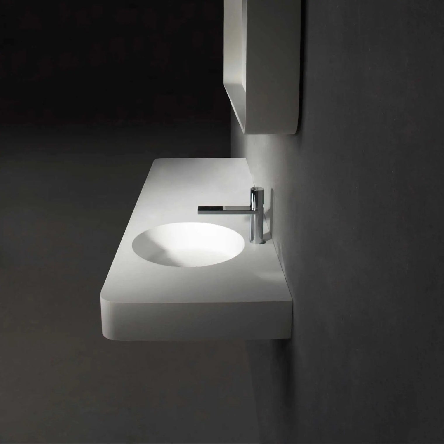 Cirque WM 120R-WALL MOUNT WASHBASINS-訂造一體無縫洗手盆,Tailor made Washbasins,waterbasin hk, 浴室物料,浴室裝修,訂造洗手盆,浴室翻新,Bathroomware ,Bespoke bathroom,浴室配件,訂造浴室潔具,訂造浴室傢俬,香港 浴室設計 公司,best custom bathroom furniture HK, Infinite Bath