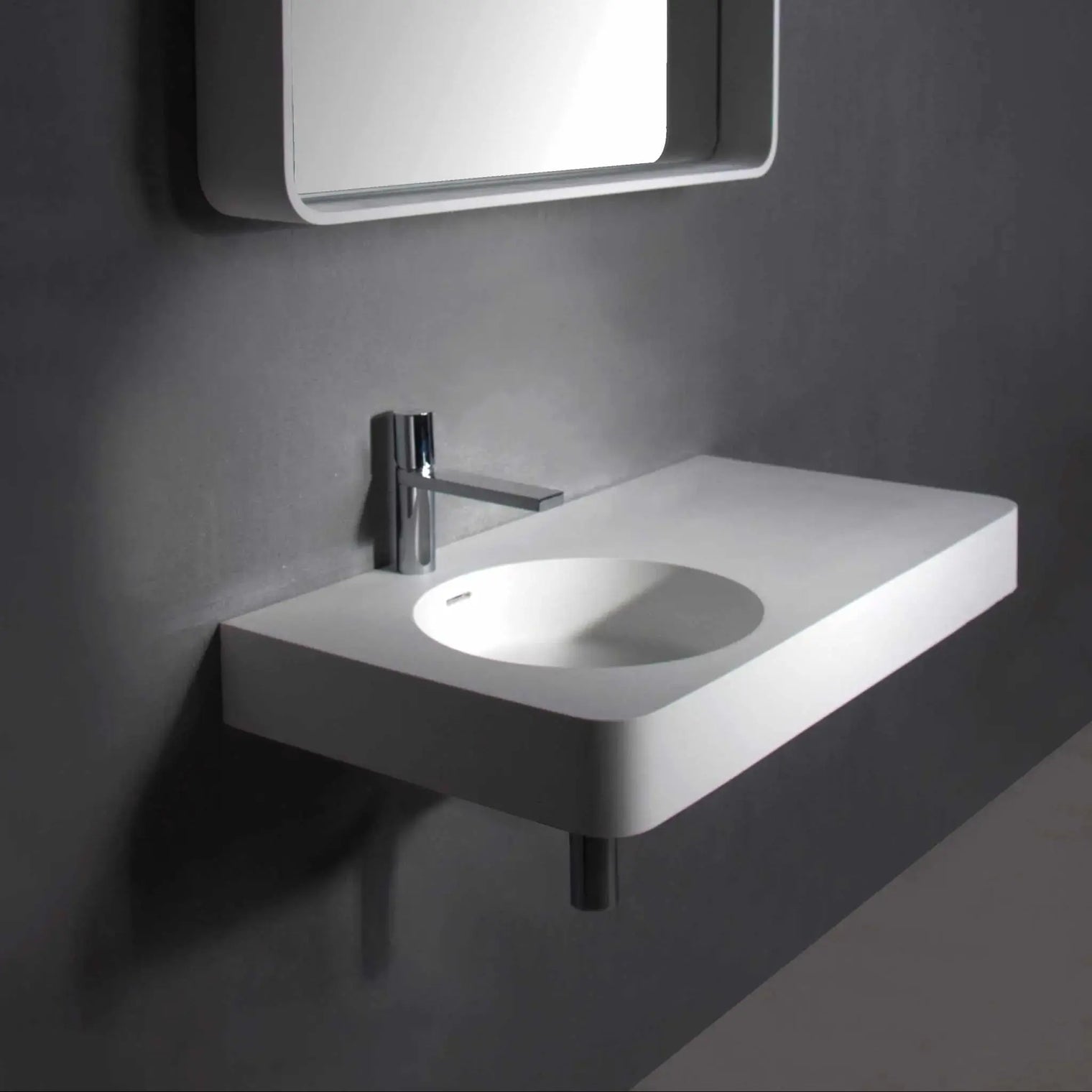 Cirque WM 55L-WALL MOUNT WASHBASINS-訂造一體無縫洗手盆,Tailor made Washbasins,waterbasin hk, 浴室物料,浴室裝修,訂造洗手盆,浴室翻新,Bathroomware ,Bespoke bathroom,浴室配件,訂造浴室潔具,訂造浴室傢俬,香港 浴室設計 公司,best custom bathroom furniture HK, Infinite Bath