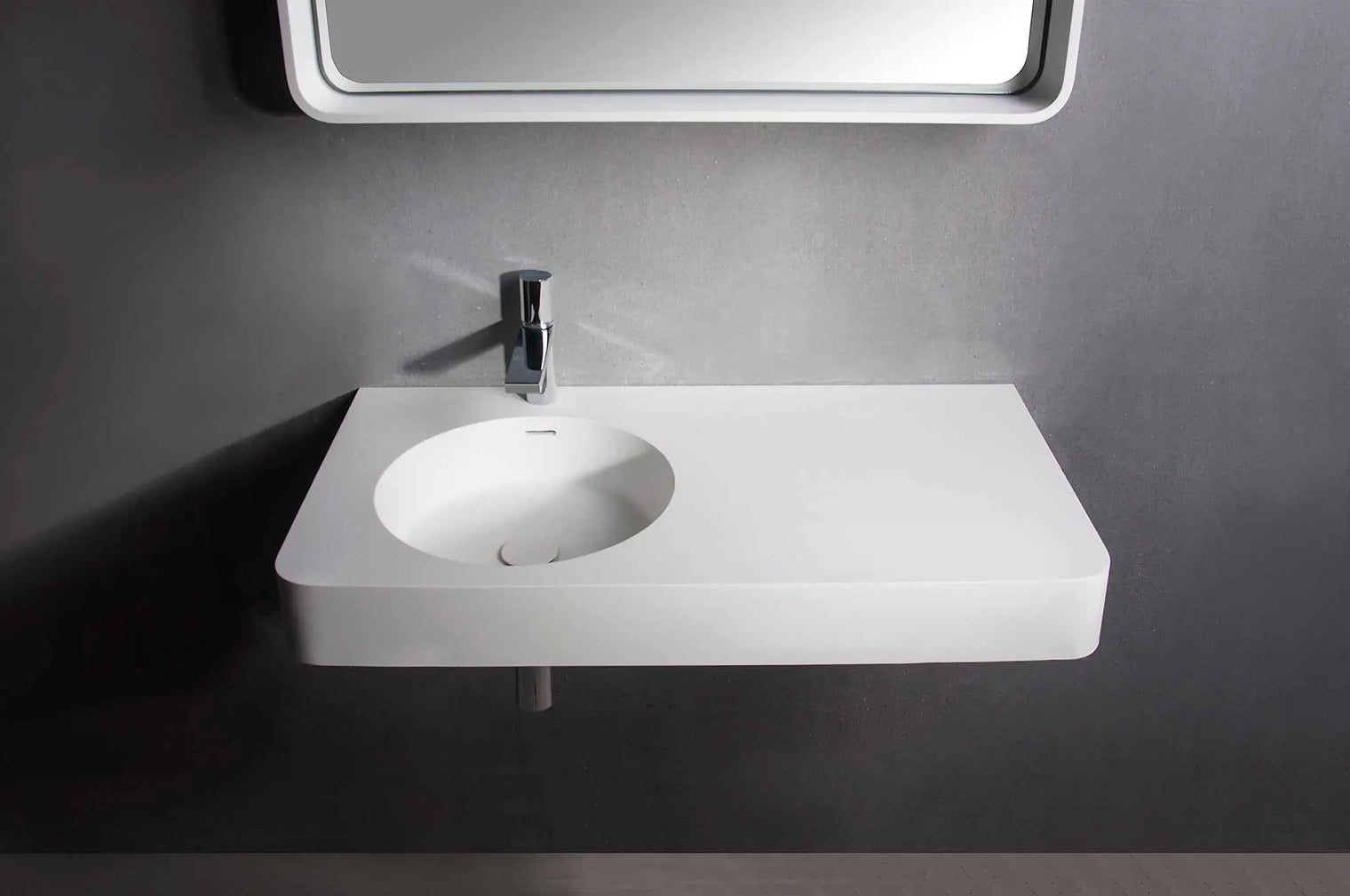 Cirque WM 55L-WALL MOUNT WASHBASINS-訂造一體無縫洗手盆,Tailor made Washbasins,waterbasin hk, 浴室物料,浴室裝修,訂造洗手盆,浴室翻新,Bathroomware ,Bespoke bathroom,浴室配件,訂造浴室潔具,訂造浴室傢俬,香港 浴室設計 公司,best custom bathroom furniture HK, Infinite Bath