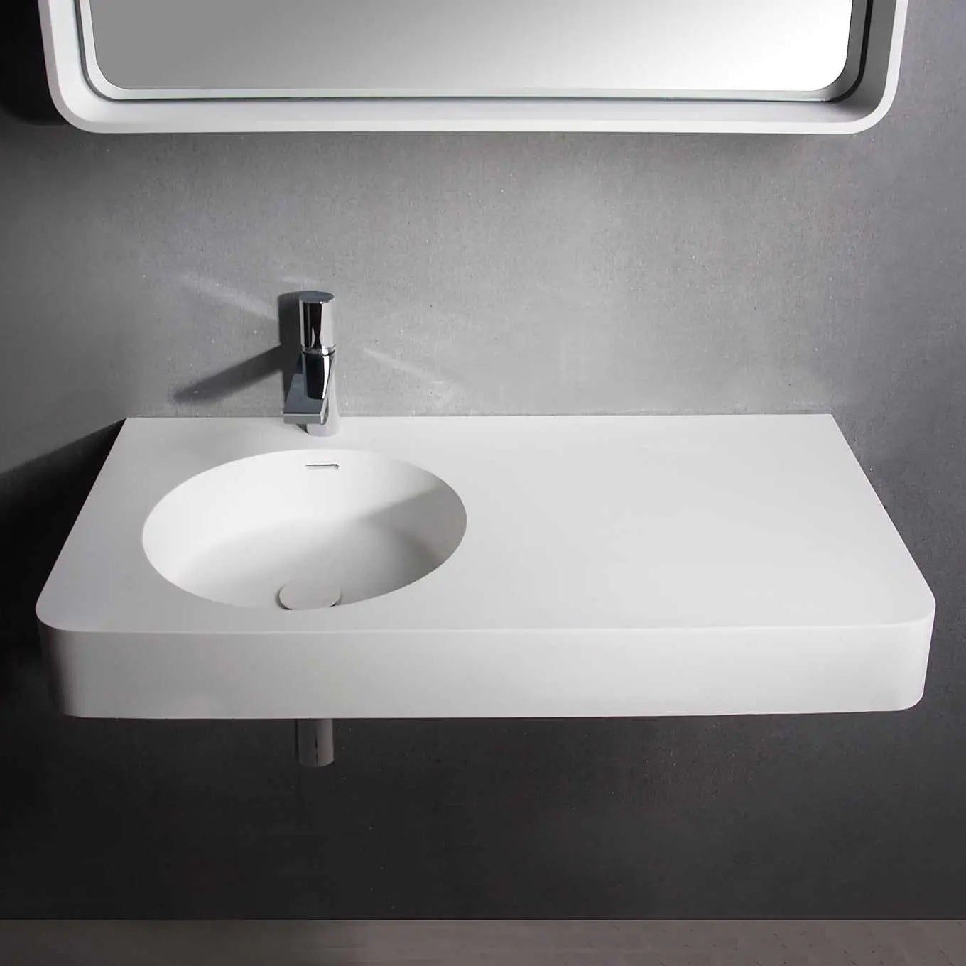 Cirque WM 55L-WALL MOUNT WASHBASINS-訂造一體無縫洗手盆,Tailor made Washbasins,waterbasin hk, 浴室物料,浴室裝修,訂造洗手盆,浴室翻新,Bathroomware ,Bespoke bathroom,浴室配件,訂造浴室潔具,訂造浴室傢俬,香港 浴室設計 公司,best custom bathroom furniture HK, Infinite Bath