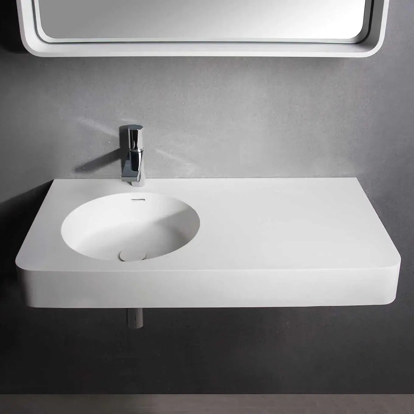 Cirque WM 55L-WALL MOUNT WASHBASINS-訂造一體無縫洗手盆,Tailor made Washbasins,waterbasin hk, 浴室物料,浴室裝修,訂造洗手盆,浴室翻新,Bathroomware ,Bespoke bathroom,浴室配件,訂造浴室潔具,訂造浴室傢俬,香港 浴室設計 公司,best custom bathroom furniture HK, Infinite Bath