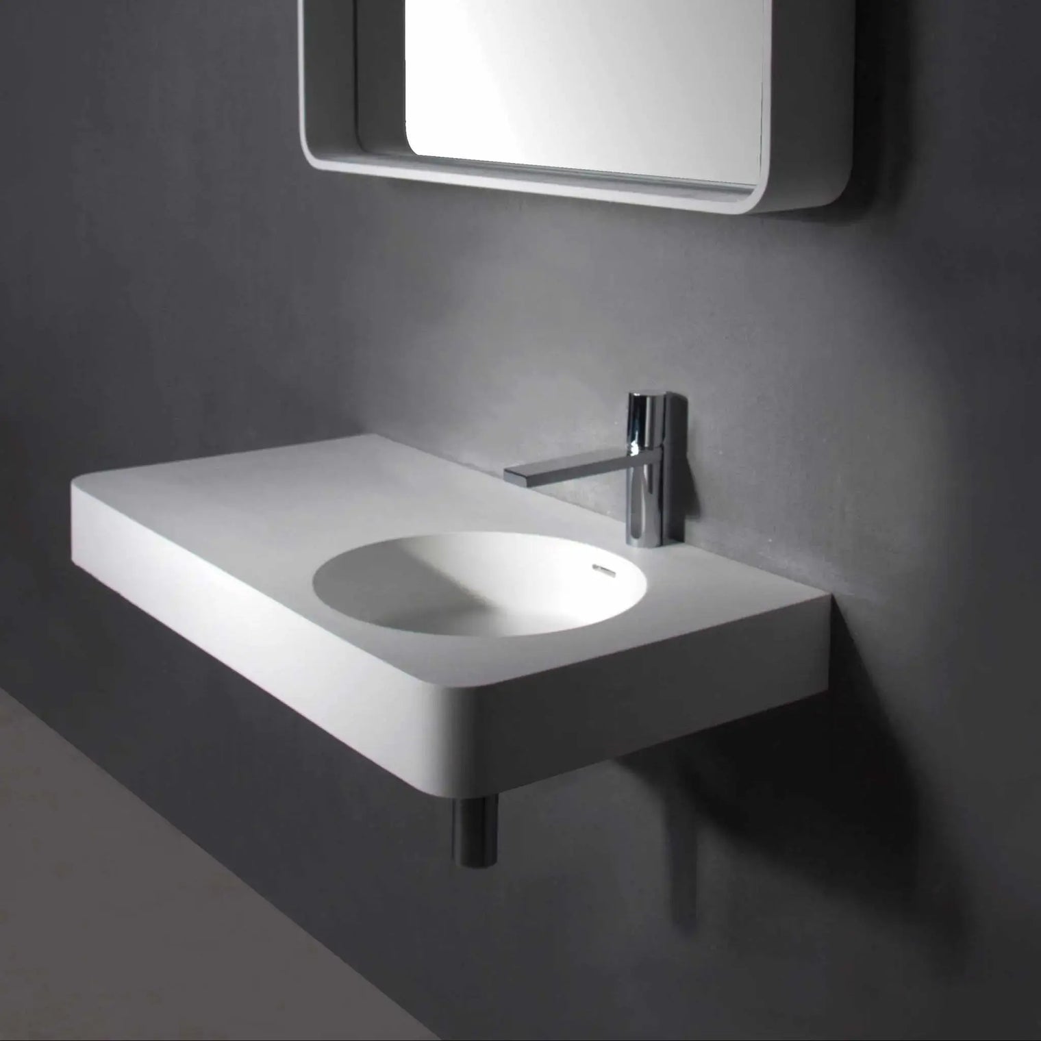 Cirque WM 55R-WALL MOUNT WASHBASINS-訂造一體無縫洗手盆,Tailor made Washbasins,waterbasin hk, 浴室物料,浴室裝修,訂造洗手盆,浴室翻新,Bathroomware ,Bespoke bathroom,浴室配件,訂造浴室潔具,訂造浴室傢俬,香港 浴室設計 公司,best custom bathroom furniture HK, Infinite Bath